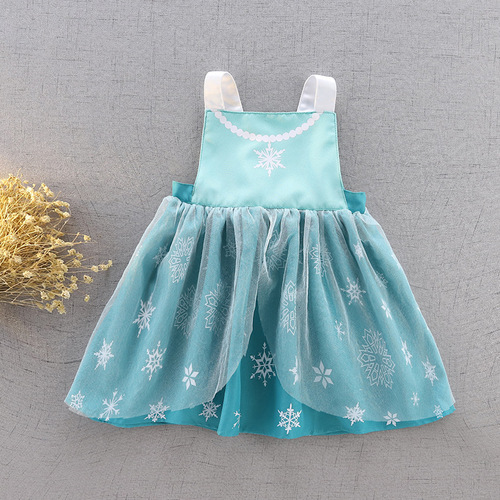 New bib children's Princess Sophia ice and snow apron for painting, dining, waterproof and oil-proof smock, dropshipping