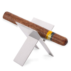 Stainless steel cigar holder, metal cigar stand, portable adjustable mini foldable cigar rack