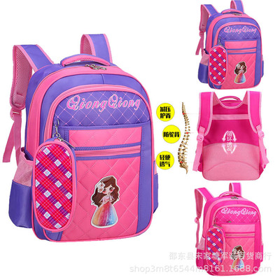 Pupil bag 6-12 The age of Children&#39;s Backpack 3-5 grade girl knapsack 1-3 Korean Edition Package