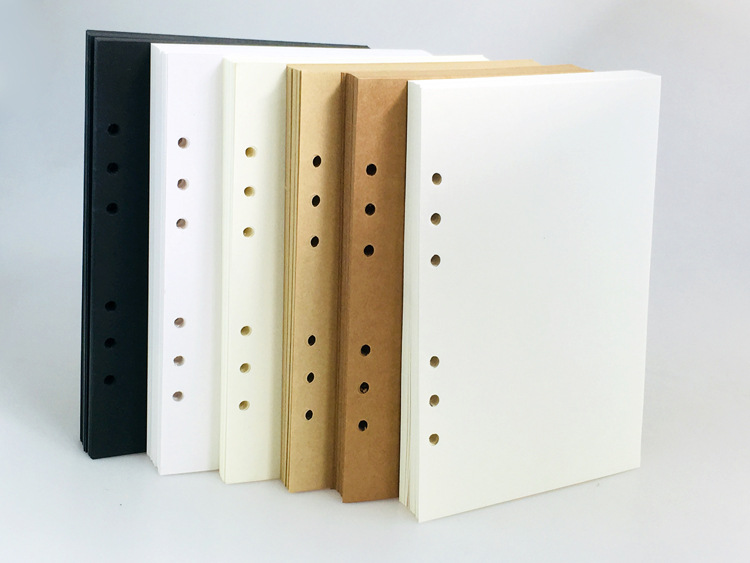 Factory custom A4 live page paper card card porous live pages B5A5 student usespiece book -based core blank inner pages