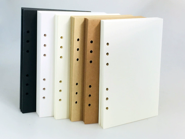 Factory custom A4 live page paper card card porous live pages B5A5 student usespiece book -based core blank inner pages