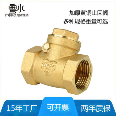 黃銅臥式止回閥止逆閥單向閥 水表水管內螺紋閥門 4分dn15dn20 25