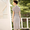 Printed Dress with thin waist and Lady temperament