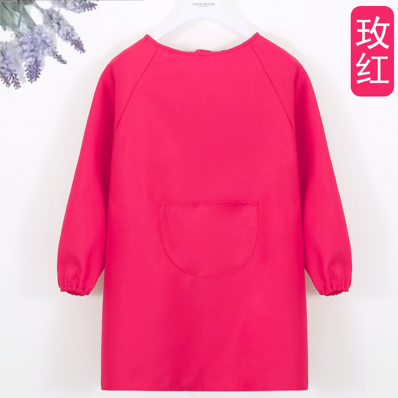 Niños mangas largas delantal personalizado logotipo de arte pintura anti-dressing jardín de infantes comidas top personalizado impresión