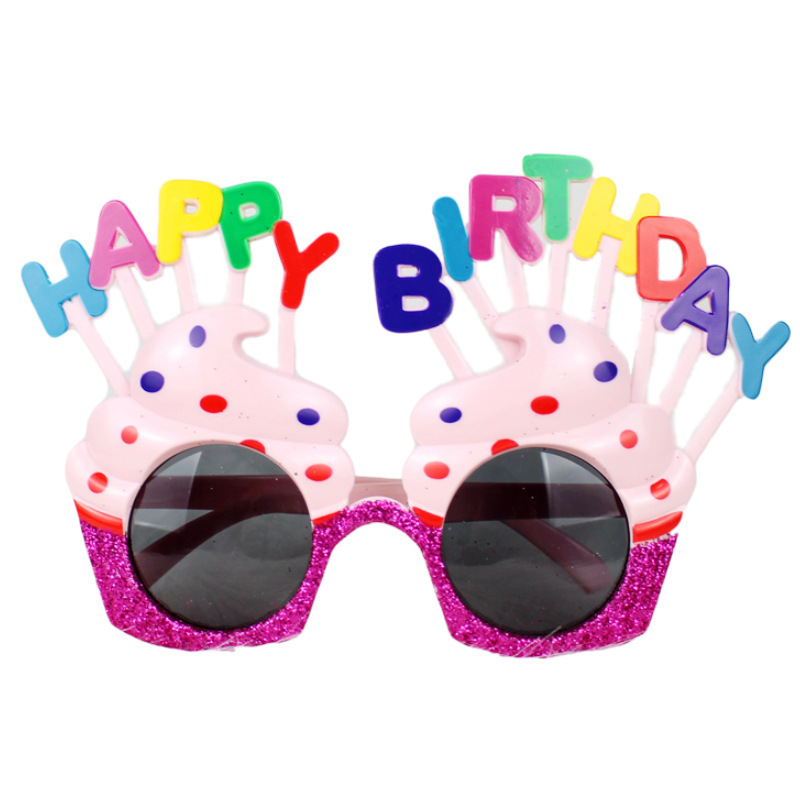 Gafas de Fiesta con Letras de Plástico ABS y AC Decorativas para Cumpleaños