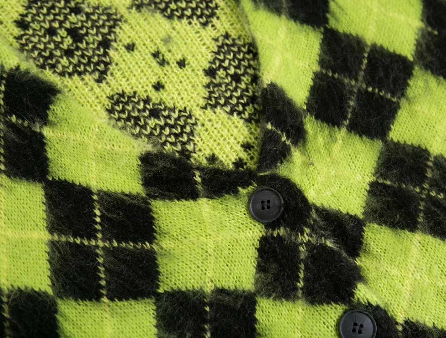 V-neck argyle knitted cardigan  NSAC21735
