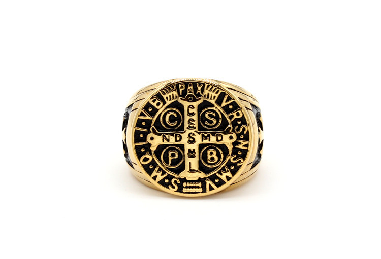 13, 7, 9 Ring Size Hip-Hop Letter Titanium Steel Men's Rings