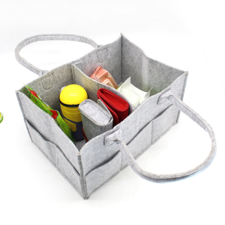Cross-border supply manufacturers hot sale felt diaper bag storage bag daily necessities storage bag felt storage bag wholesale