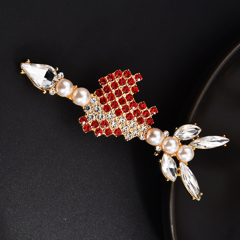 Elegant Pin Mouth Lips Flower Alloy Zircon Women's Silk Scarf Scarf Ring Corsage display picture 30