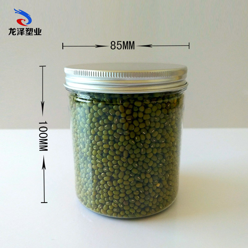 厂家现货塑料瓶 螺旋口食品塑料罐 透明圆形塑料罐 85*100