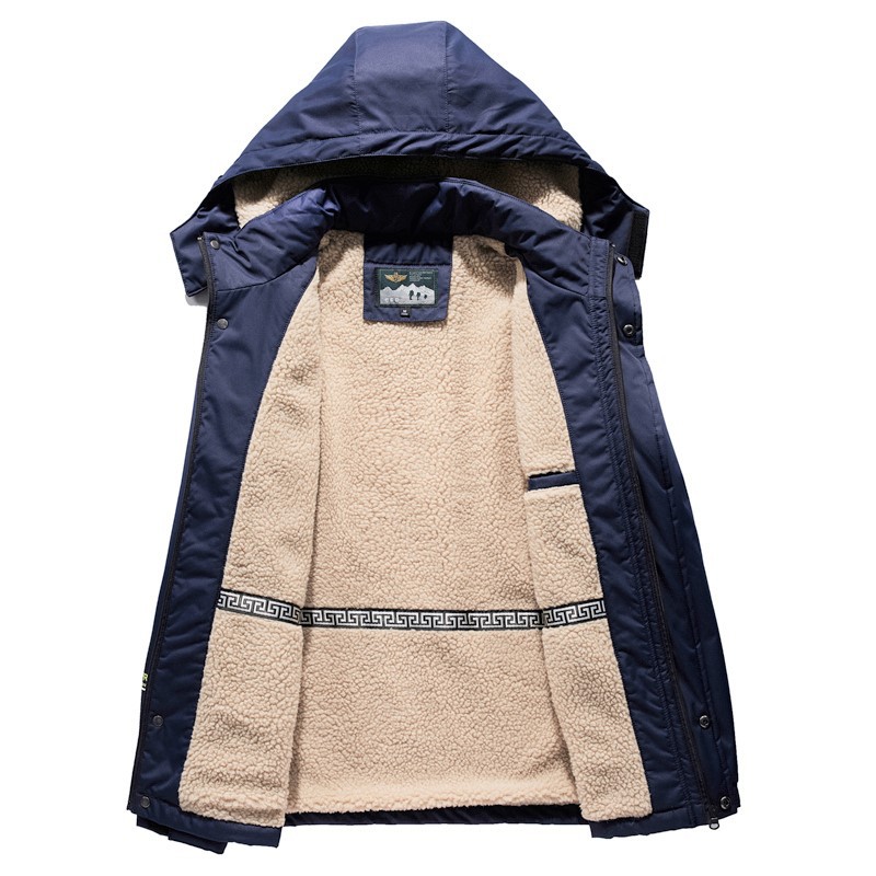 2019 Otoño e Invierno nueva chaqueta acolchada de algodón transfronteriza hombres chaqueta acolchada de algodón forrada de lana para hombres chaqueta acolchada de algodón para hombres