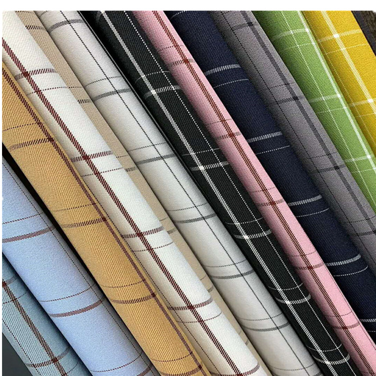 小批量现货 格子布四面弹力 衬衫 裙子布 时尚春秋款面料