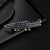 Retro fashionable accessory lapel pin, brooch suitable for men and women, suit, pin, European style, crocodile