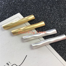 DIY饰品辅料 喷沙镀18K金手链项链大管隔珠管