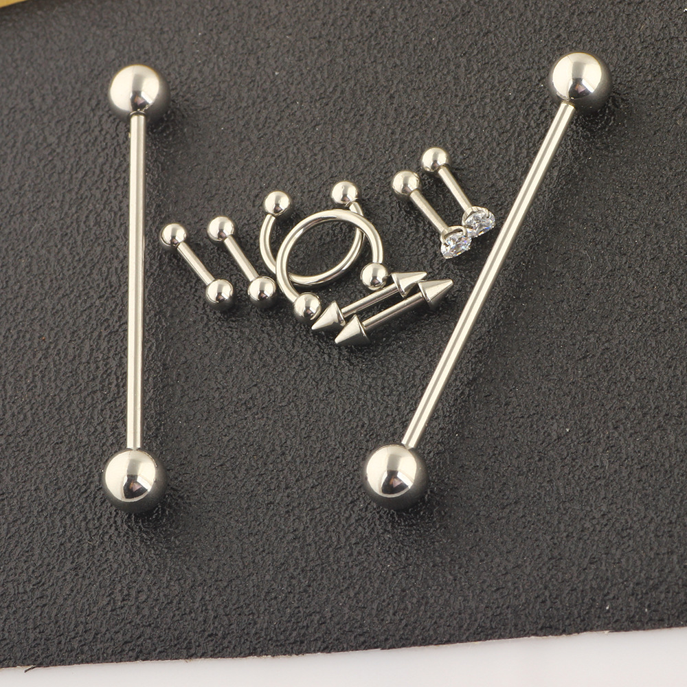 Labret piercing jewelry detail image