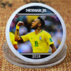 Foreign commemorative coins to make map No. 10 star Neymar's relief photocopy silver -plated color -plated color inkjet crafts