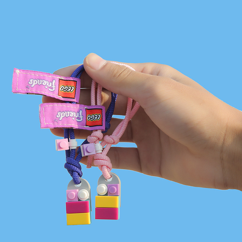 European and American Lego Friends couple love bracelet a pair of assembled building blocks bracelet female bracelet jewelry