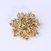 Metal golden water, crystal, brooch lapel pin, high-end accessory, pin, European style