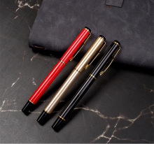 供应现货金属礼品黑色宝珠笔 会议中性签字笔批发