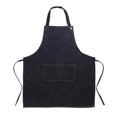 Cross-border supply denim apron hairstylist barista men and women florist work clothes anti-oil and anti-fouling apron printable