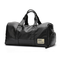 Fitness bag, hand-held travel bag, men's dry-wet separation sports backpack, large capacity single-shoulder business trip leather crossbody bag