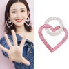 Fashionable fuchsia earrings, 2019, Japanese and Korean