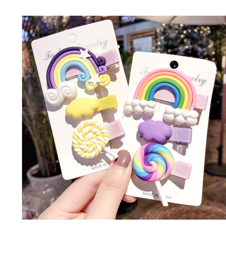 New Korean Cute Rainbow Hairpin Set display picture 3