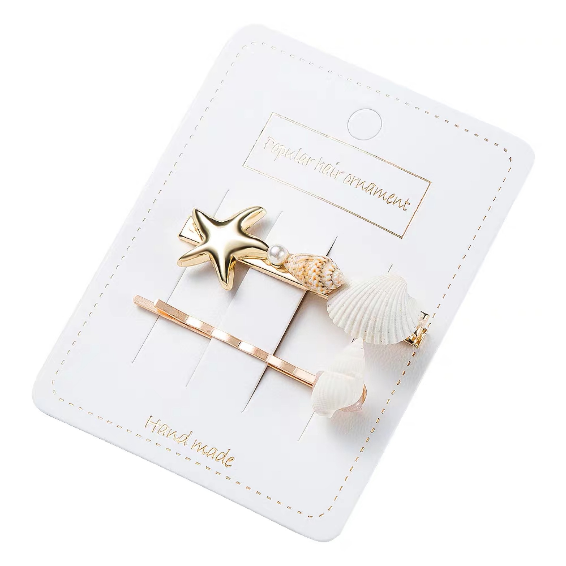 11g Weight Hair Clip Hair Accessories Type 1 Set Quantity Holiday, Travel Occasion Shell Material Shell Pattern All Seasons Season Women's Gender Marine Style Style Marine Style Women's Shell Shell Hair Clip 6
