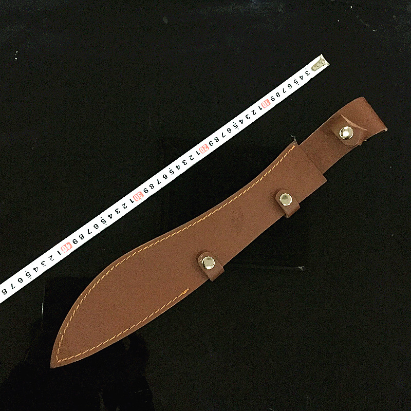 荒野求生皮刀鞘皮刀套户外刀具刀鞘长款棕色可挂腰防身刀长刀套