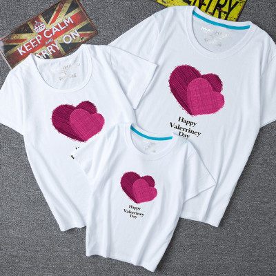 2020年新款親子裝夏裝情侶t恤卡通休閑印花短袖廠家直銷 壹件代發