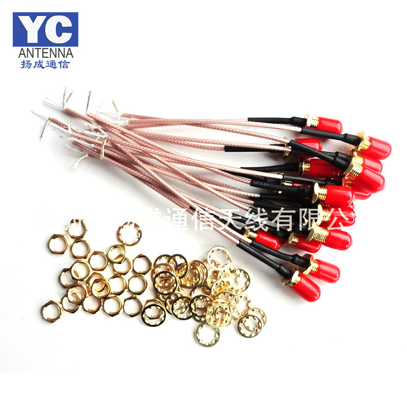 RG316/178射频转接全铜低损 馈线/延长线/跳线 SMA公头转分叉上锡