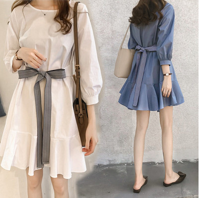 Spring summer fresh elegant long skirt