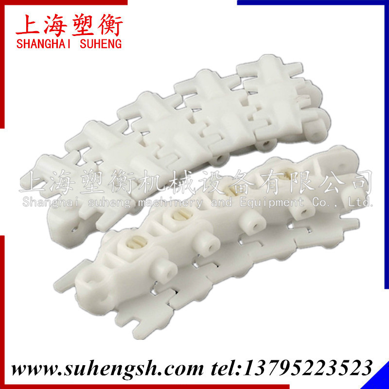 7000C楔形防滑链63凸台柔性链塑钢齿形链转弯烟草链塑料链板挡板