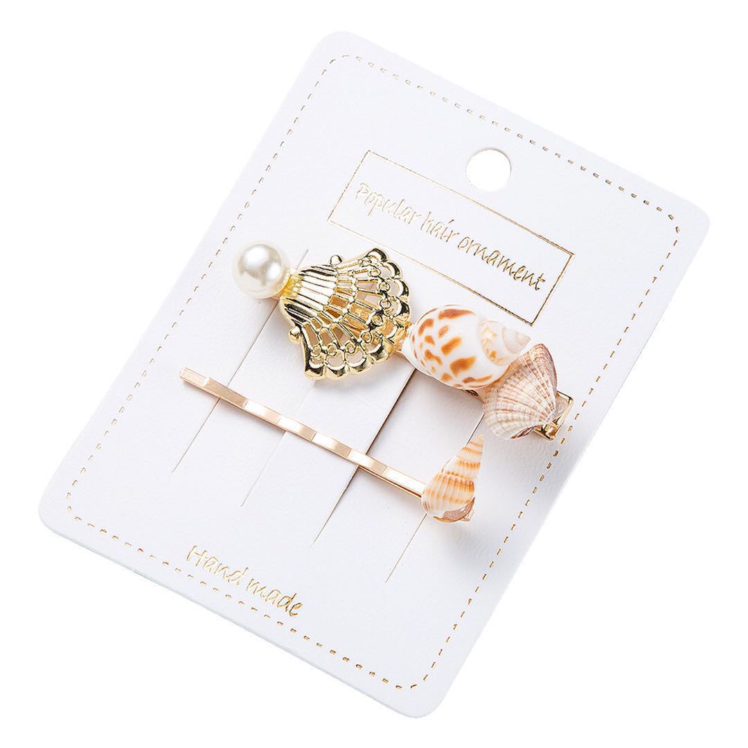 11g Weight Hair Clip Hair Accessories Type 1 Set Quantity Holiday, Travel Occasion Shell Material Shell Pattern All Seasons Season Women's Gender Marine Style Style Marine Style Women's Shell Shell Hair Clip 9