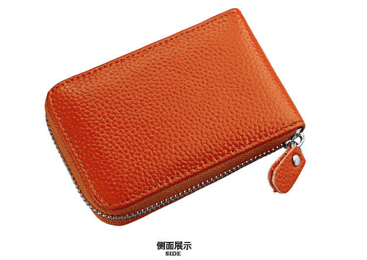 60g Weight Zipper Closure Type Business Occasion Genuine leather Material Solid Color Pattern Unisex Gender Coffee, Royal Blue, Orange, Dark Blue, Pink, Purple, Red, Green, Yellow, Black Color Unisex Solid Color Genuine Leather Coffee Royal Blue Orange Zipper Card Holders 37
