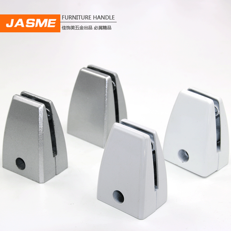 玻璃夾固定夾 鋁合金屏風夾角碼板隔板辦公家具配件桌面塑料夾