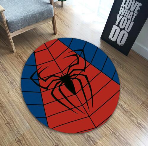 Circular rug Captain America Superman Batman Spider-Man Iron Man pet mat for cats and dogs, delivery room mat, table and chair mat