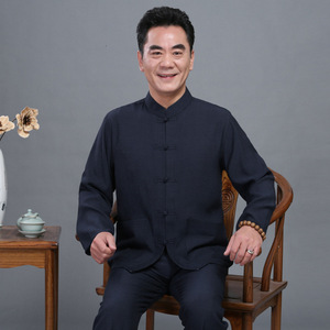 Chinese Tang suit for men suit linen householder clothing cotton hemp national costumes