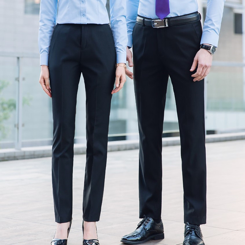 2021 Spring and summer new pattern Business Suits men and women Same item black Suit pants Straight dress pants Western-style trousers Bank Work pants