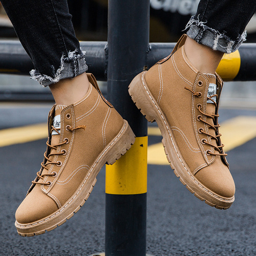 Autumn and winter men's shoes, British high-top Martin boots, casual shoes, young students, men's sneakers, high-tide shoes