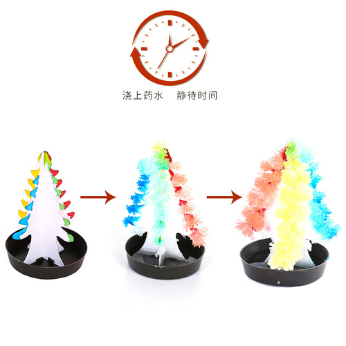 Christmas decoration paper tree will bloom and crystallize colorful magic Christmas tree early education science experimental toys