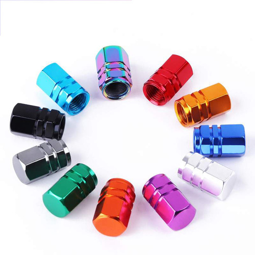 Car tire valve cap, electric vehicle, motorcycle valve cap, personalized aluminum alloy valve core cover modification, 4 pack