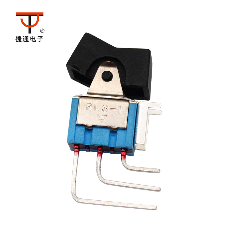 供应船型开关 RLS-102-A4T超小型摇臂开关 三脚两档 90度弯脚