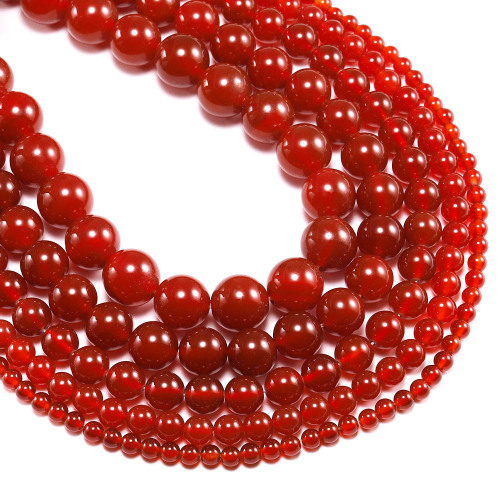 Factory direct sales natural stone wholesale DIY bracelet beads, carnelian loose beads, carnelian semi-finished beads