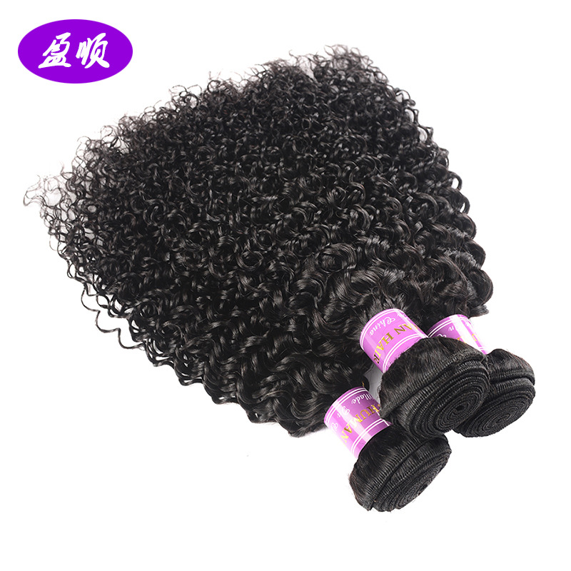 Brazilian Virgin Hair Bundles Kinky Curly Bundles Human Hair Weave Bundles 100% Unprocessed Virgin Human Hair Bundles Curly Hair Extensions Natural Color