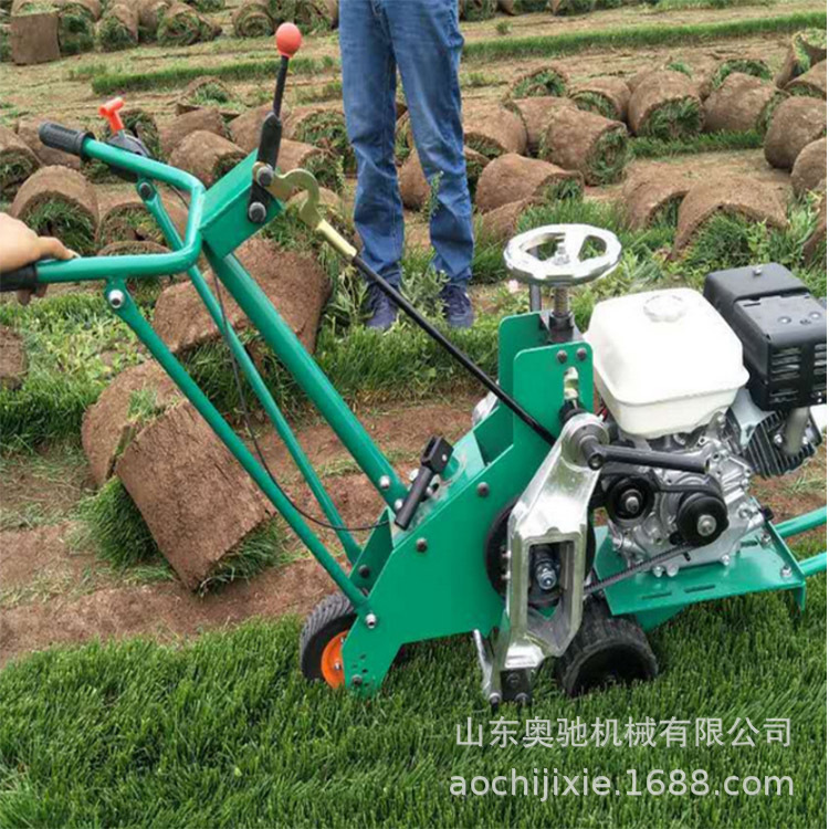 供应草皮移植机 手推式汽油动力铲草坪机 草坪移植工具