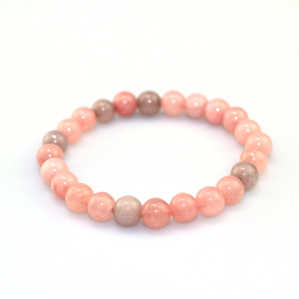Summer fashionable universal fuchsia organic beaded bracelet for men…
