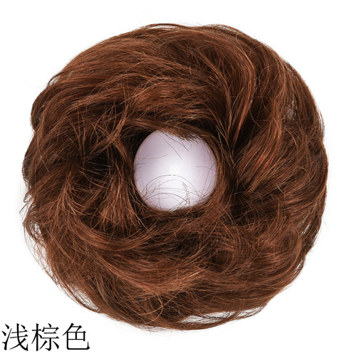 Human hair braid hair loop, real hair hair loop, fluffy curly hair loop, hair accessory, real hair head accessory, hair flower, real hair hair loop