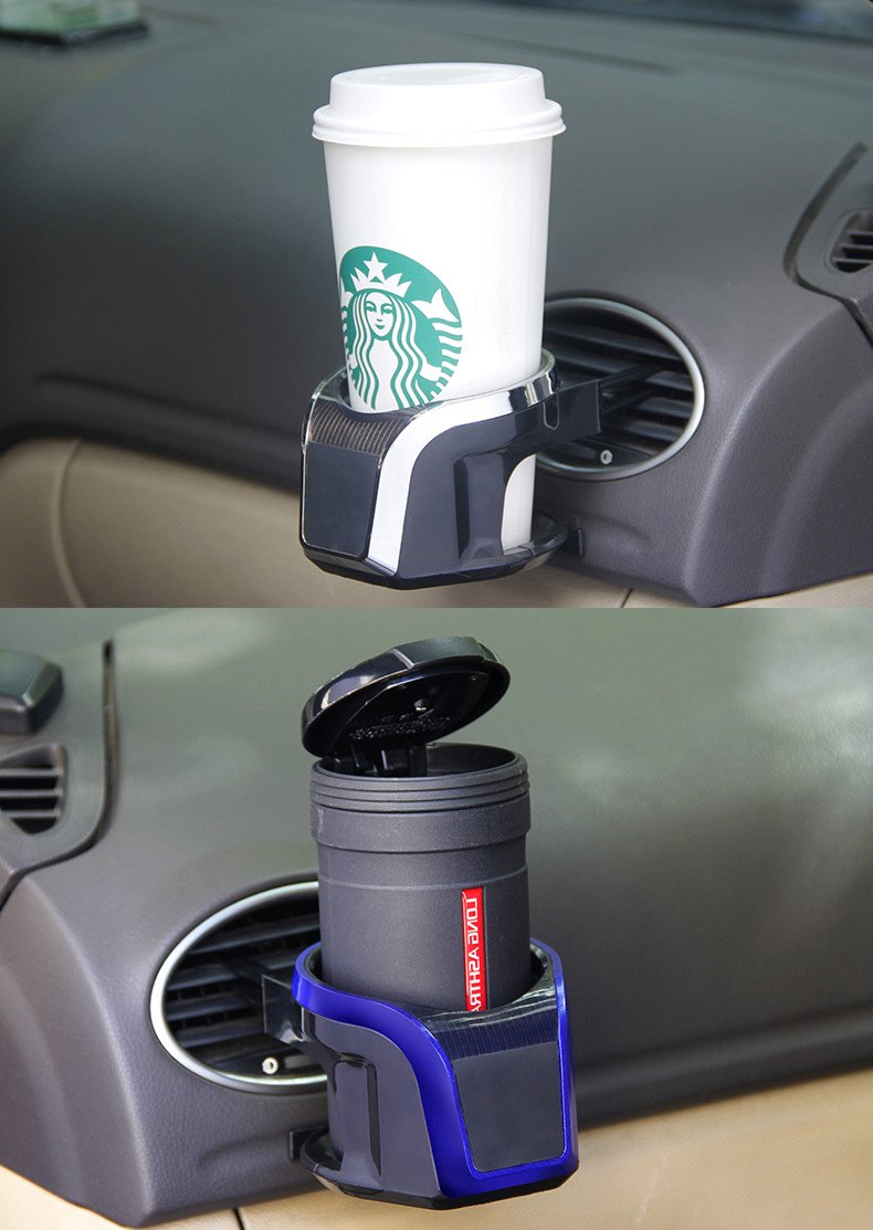 Car Air Outlet Water Cup Holder Ashtray Storage Rack Two-in-One Multifunctional Car Beverage Rack Magnetic Mobile Phone Holder