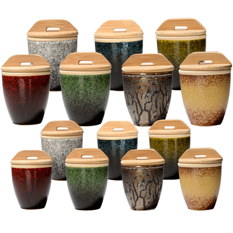 Manufactor Gift customization logo ceramics Tea pot originality household Retro Storage Candy jar wholesale Water cup